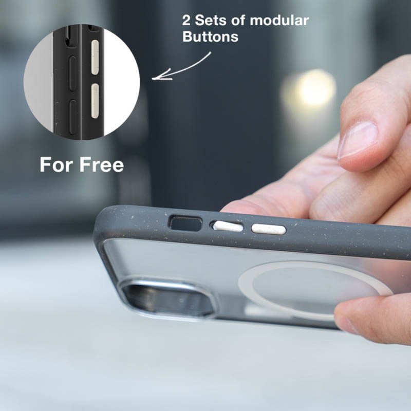 Woodcessories Clear Case MagSafe Black iPhone 14