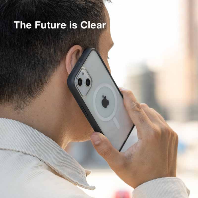 Woodcessories Clear Case MagSafe Black iPhone 14