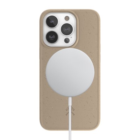 Woodcessories Bio Case MagSafe mobile phone case 15.5 cm (6.12") Cover Taupe