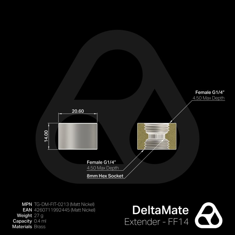 Thermal Grizzly DeltaMate Extender - FF14 Matt Nickel