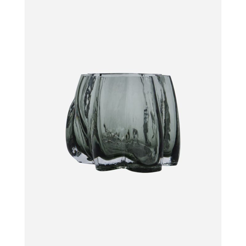 House Doctor - Curva Tealight Holder - Smoked Grey