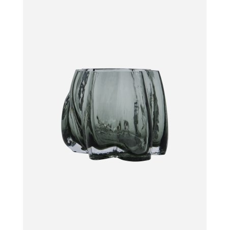House Doctor - Curva Tealight Holder - Smoked Grey