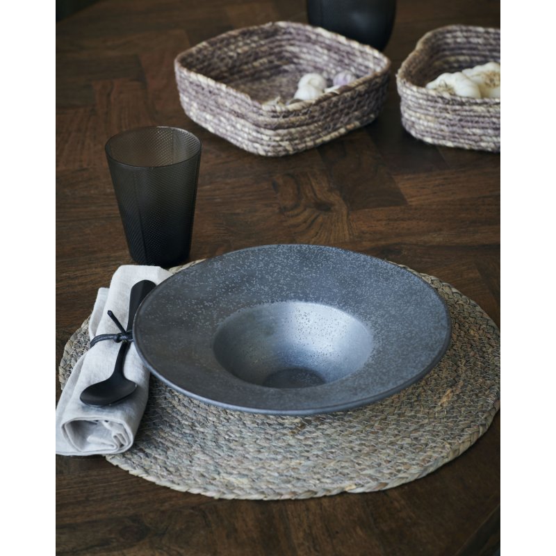 House Doctor 206260206 dining bowl Pasta bowl Round Stoneware Black, Brown 1 pc(s)