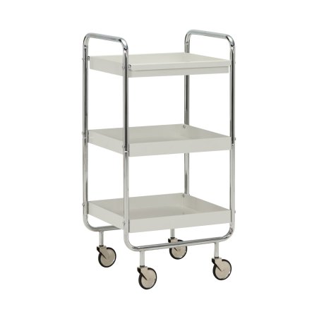 House Doctor - HDRoll Trolley - Off-white, Chrome
