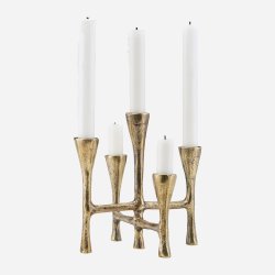 House Doctor - Tristy Candle Holder - H20 cm - Brass