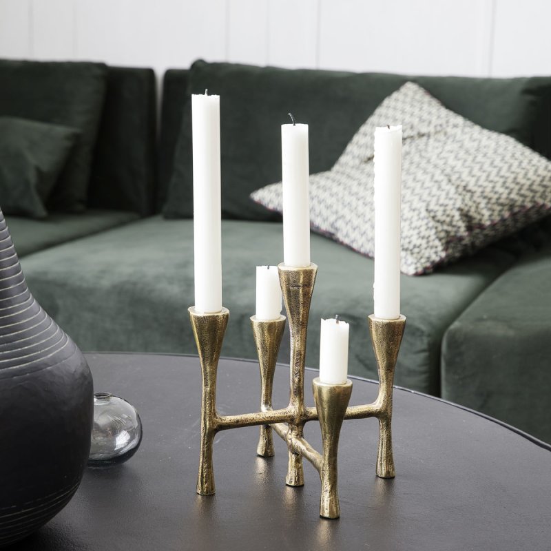 House Doctor - Tristy Candle Holder - H20 cm - Brass