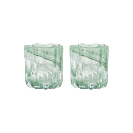 House Doctor - Tealight Holder HDCurl - Green - Dusty Green