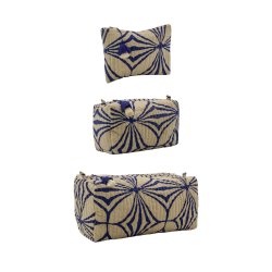 House Doctor - Toiletry Bag HDCare - Blue - Set of 3 in Varying Sizes