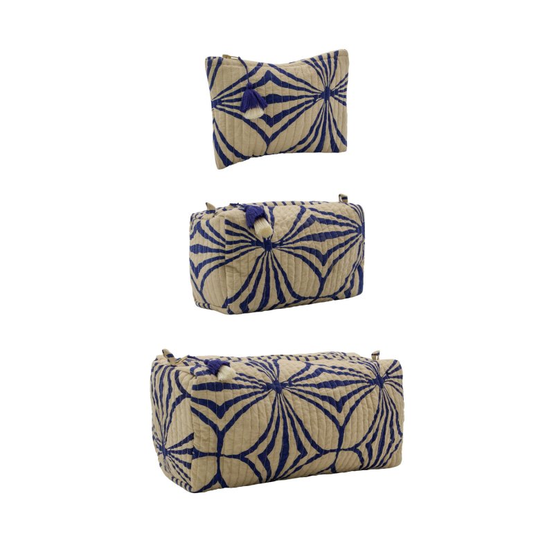 House Doctor - Toiletry Bag HDCare - Blue - Set of 3 in Varying Sizes