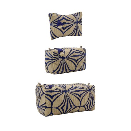 House Doctor - Toiletry Bag HDCare - Blue - Set of 3 in Varying Sizes