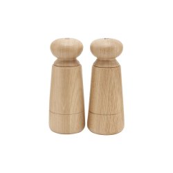 House Doctor - Salt and pepper grinder, HDWardha - Oak - h: 17 cm, dia: 7 cm