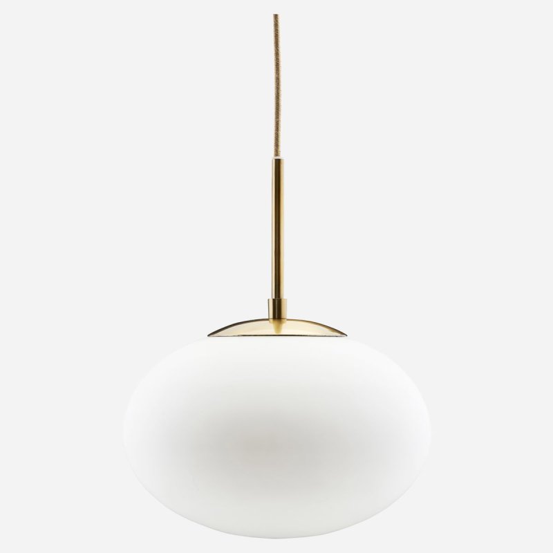 House Doctor - Lamp, HDOpal - White - Diameter 30 cm, Height 35 cm, 3-meter cable