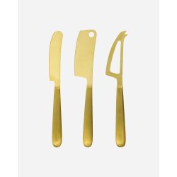 House Doctor - Cheese Knives - Golden - Set of 3