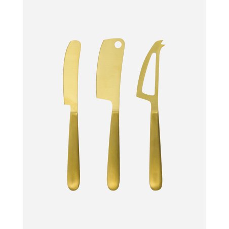 House Doctor - Cheese Knives - Golden - Set of 3
