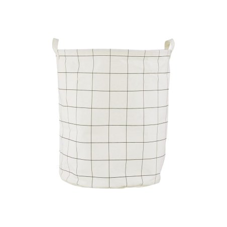 House Doctor 205720421 panier à linge Rond Coton, Polyester, Rayon Noir, Blanc
