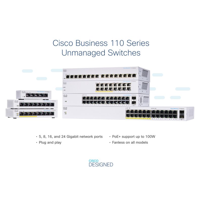 Refurb/CBS110 Unmanaged 24P GE 2x1G SFP