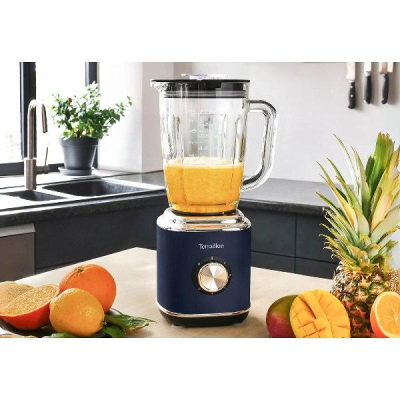 BLENDER 1000W BOL VERRE 1,75L 5 VITESSES FONCTION PULSE LAMES INOX DESI *