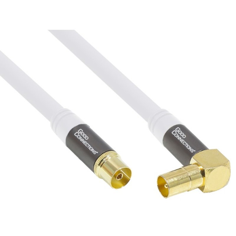 Alcasa GC-M2061 coaxial cable RG-6/U 1 m IEC White