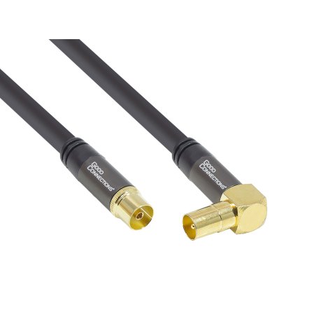 Alcasa GC-M2073 câble coaxial RG-6/U 2 m IEC/Koax Noir