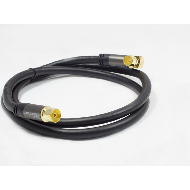Alcasa GC-M2073 câble coaxial RG-6/U 2 m IEC/Koax Noir