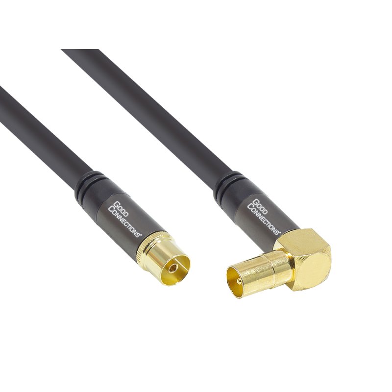 Alcasa GC-M2072 coaxial cable RG-6/U 1.5 m IEC/Koax Black