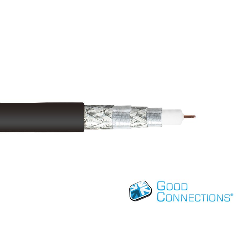 Alcasa GC-M2072 câble coaxial RG-6/U 1,5 m IEC/Koax Noir
