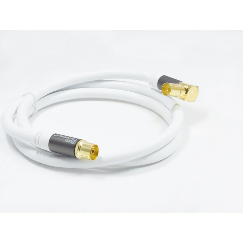 Alcasa GC-M2063 coaxial cable RG-6/U 2 m IEC/Koax White