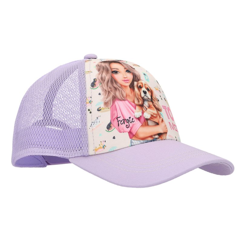 Topmodel - Printed Cap SUNNY DOG - Purple and Light Yellow