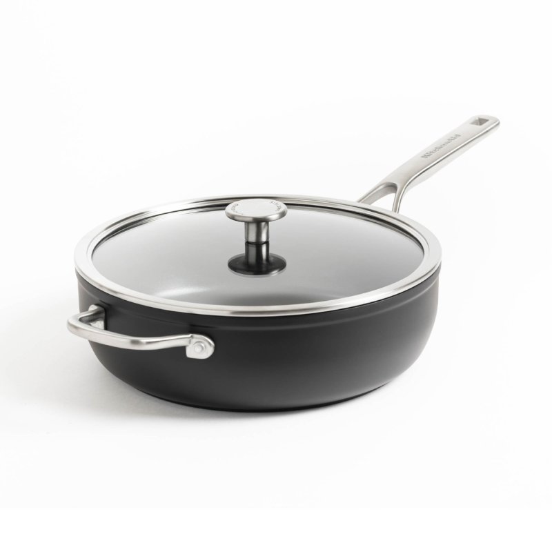 KitchenAid - Forged Hardened Aluminium Wok with Helper Handle - Black - 30 cm
