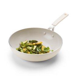 KitchenAid - Coloured Aluminum Wok - Almond Cream - 28 cm