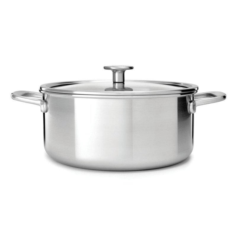 KitchenAid - Multiply Casserole with Lid - Silver - 20 cm