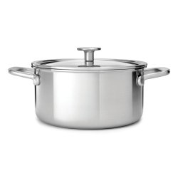 KitchenAid - Multiply Casserole with Lid - Silver - 24 cm
