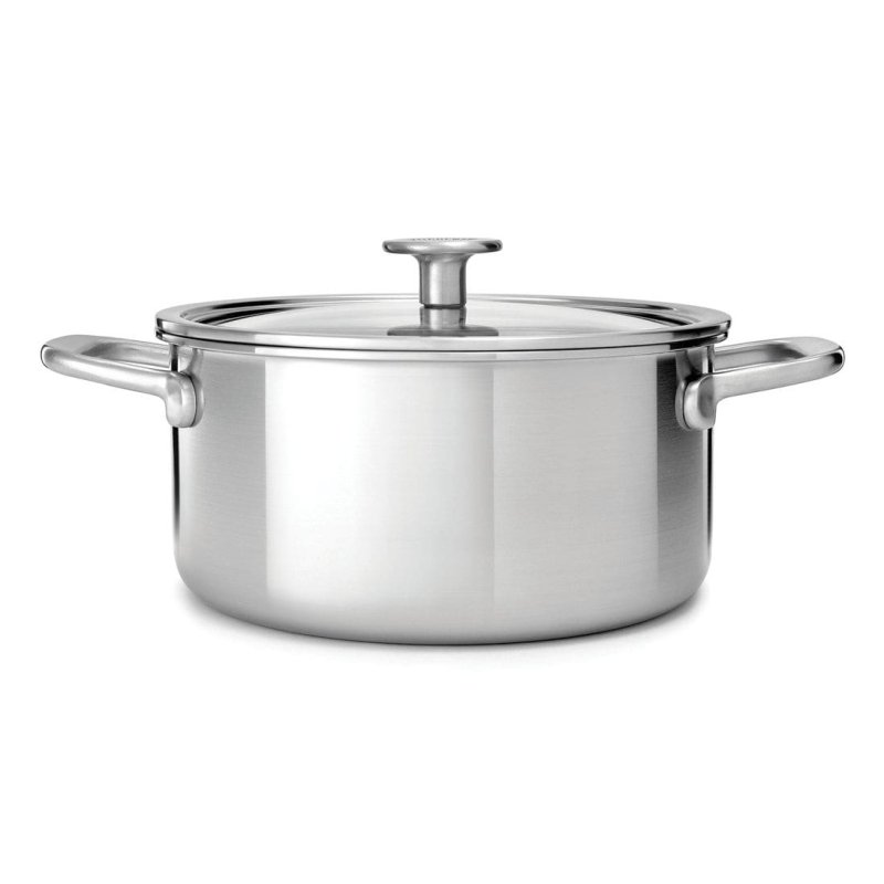 KitchenAid - Multiply Casserole with Lid - Silver - 24 cm