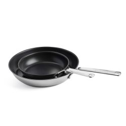 KitchenAid - Stainless Steel Sheet Frypan Set - Silver - 20 cm, 28 cm