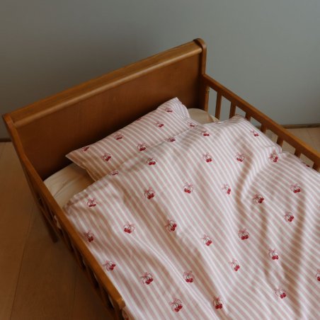 By Mats - Cherry Bow Baby Bed Linen Set - 70x100 cm and 40x45 cm (MAT270)