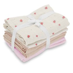 Vanilla Copenhagen - Muslins 6-pack Lady Lovebug - Milk, Beige, Blue - 70 x 70 cm