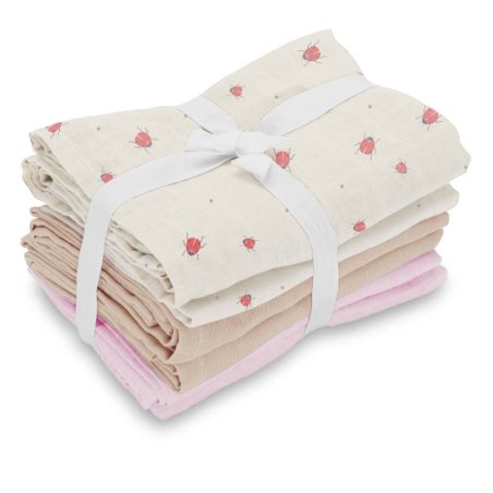 Vanilla Copenhagen - Muslins 6-pack Lady Lovebug - Milk, Beige, Blue - 70 x 70 cm