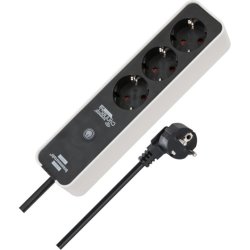 Connect Ecolor WLAN Steckdosenleiste 3-fach (weiß/schwarz, 1,5 m Kabel, Sprachsteuerung, Timer, App)