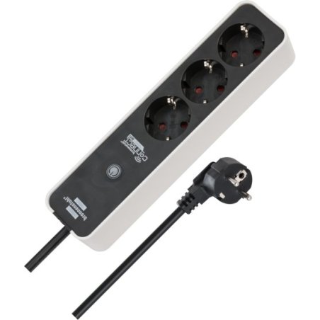 Connect Ecolor WLAN Steckdosenleiste 3-fach (weiß/schwarz, 1,5 m Kabel, Sprachsteuerung, Timer, App)