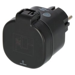 Connect WiFi Steckdose WA 3600 XS03 Outdoor (schwarz, Sprachsteuerung, Zeitschaltuhr, App)