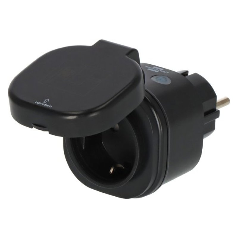 Connect WiFi Steckdose WA 3600 XS03 Outdoor (schwarz, Sprachsteuerung, Zeitschaltuhr, App)