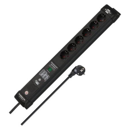 Connect Premium-Line WiFi Steckdosenleiste 6-fach (schwarz, 3 m Kabel, Smarter Überspannungsschutz)