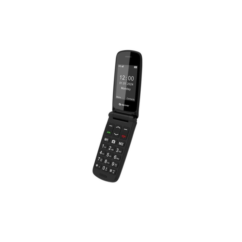 Denver BAS-24800L mobile phone 6.1 cm (2.4") Black Senior phone