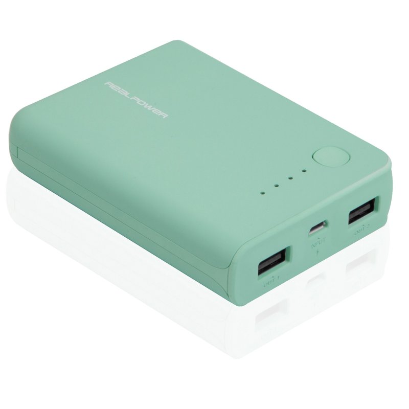 RealPower PB-10k 10000 mAh Turquoise