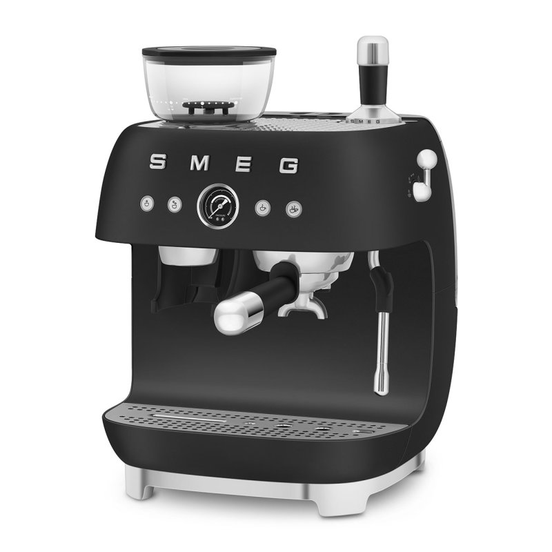 Smeg 50's Style Espresso Coffee Machine EGF03BLEU Black