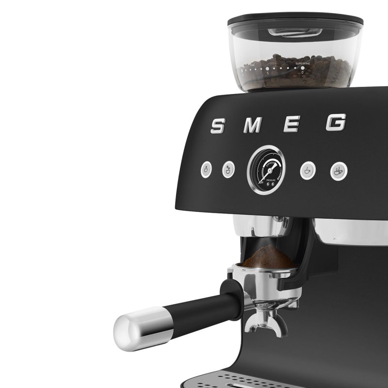 Smeg 50's Style Espresso Coffee Machine EGF03BLEU Black