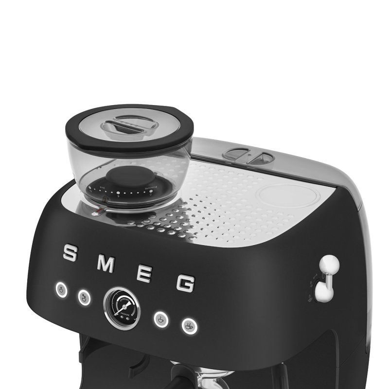 Smeg 50's Style Espresso Coffee Machine EGF03BLEU Black