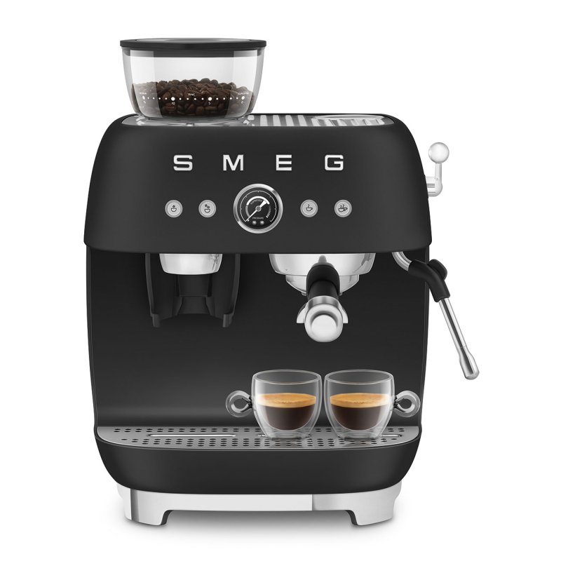 Smeg 50's Style Espresso Coffee Machine EGF03BLEU Black