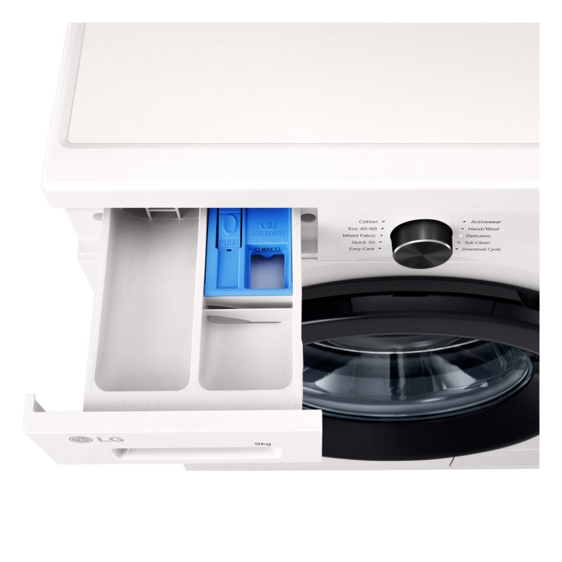 LG F4X1009NWK washing machine Front-load 9 kg 1310 RPM White