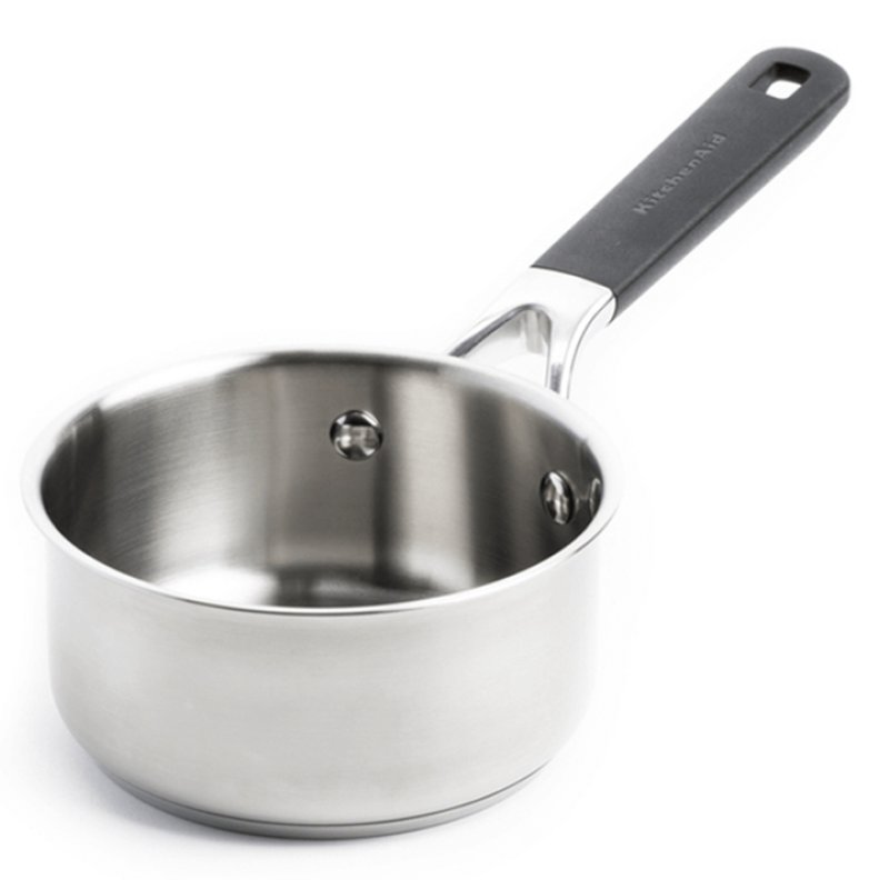 KitchenAid - KA-Classic Stainless Steel OpenSaucepan - Silver - 14cm/1.0L